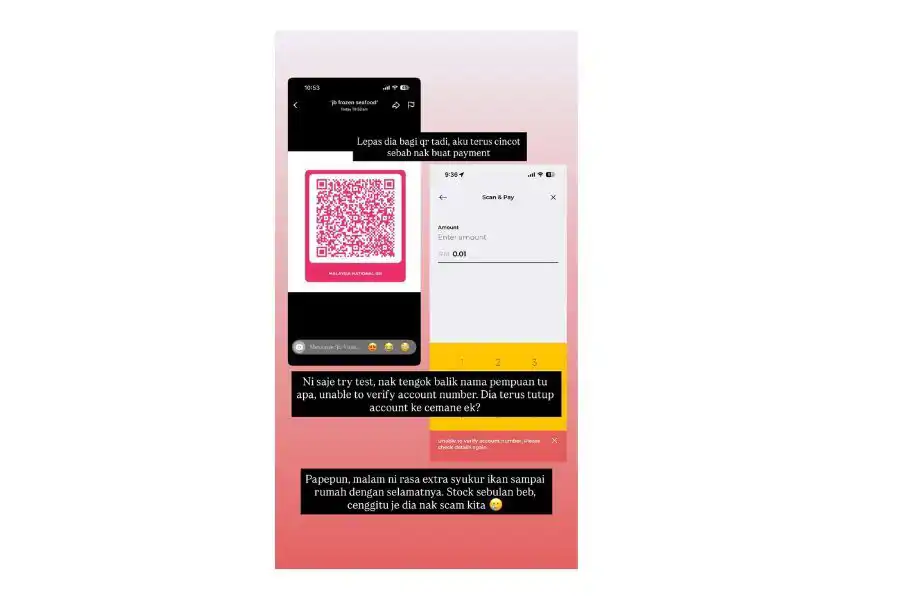 Modus operandi baharu penipu dalam talian yang menyasarkan pembeli dengan menghantar kod QR akaun peribadi.