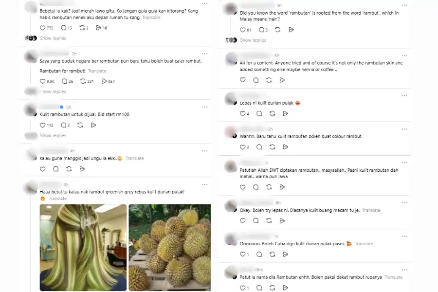 Komen netizen di laman Threads.