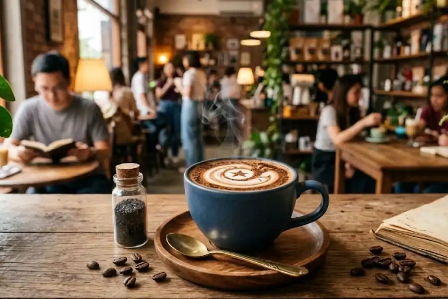 Magic Coffee menggunakan dua shot ristretto dan susu kukus dalam sukatan lebih kecil berbanding latte.
