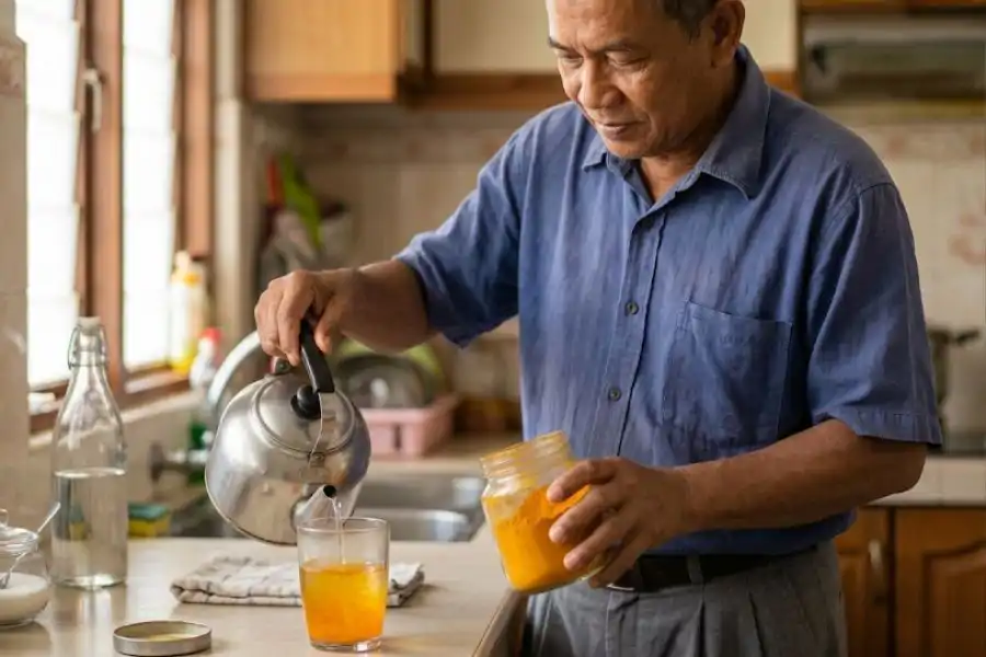 Kunyit sesuai dijadikan sebahagian daripada pemakanan seimbang, tetapi bukan pengganti ubat doktor.
