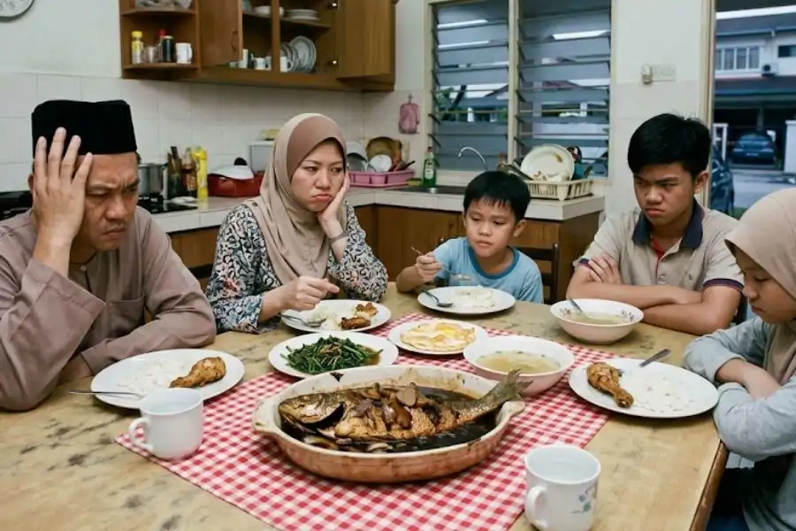Makanan kurang menepati cita rasa boleh memberi impak terhadap emosi keluarga. 