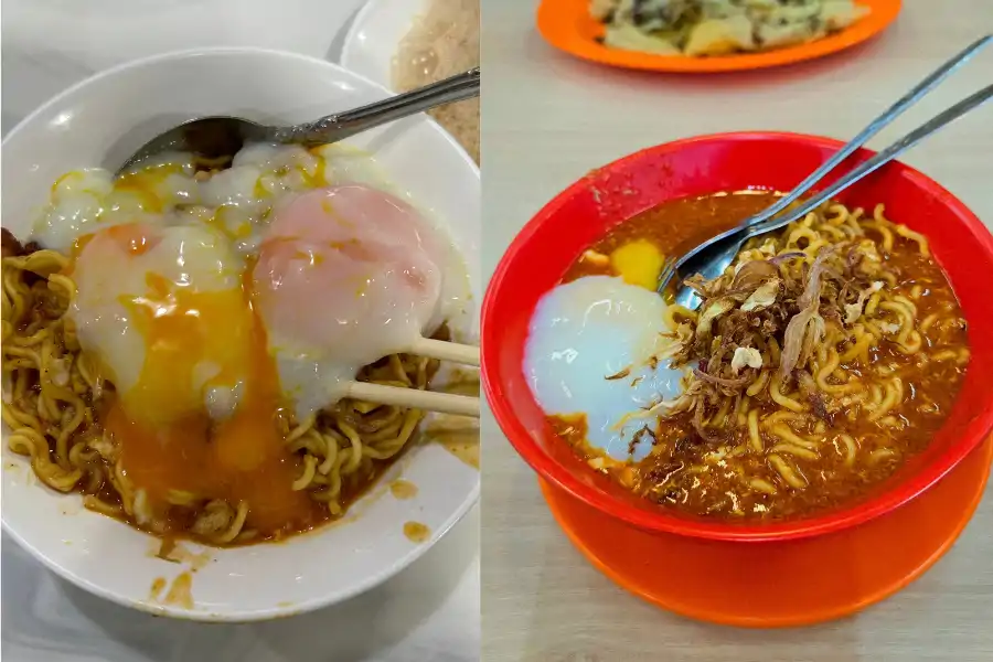 Hidangan ringkas ini memiliki aroma dan rasa pedas yang kuat.