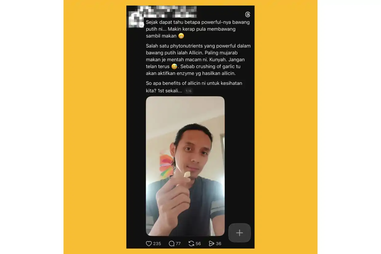 Perkongsian tersebut mencuri perhatian ramai.