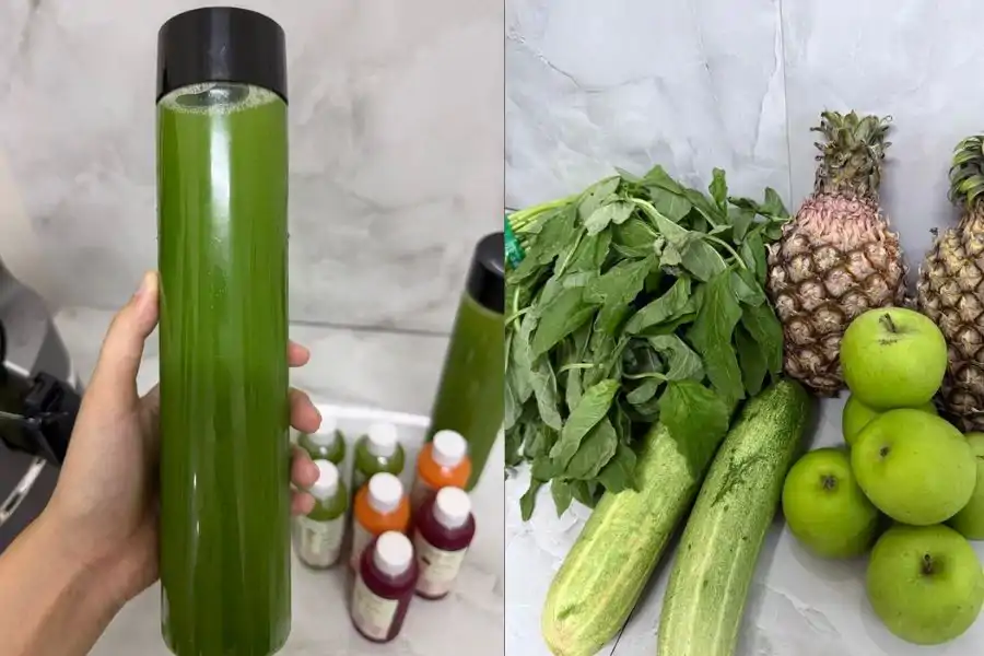 Bayam, timun dan nanas boleh dijadikan pilihan dalam menu harian.
