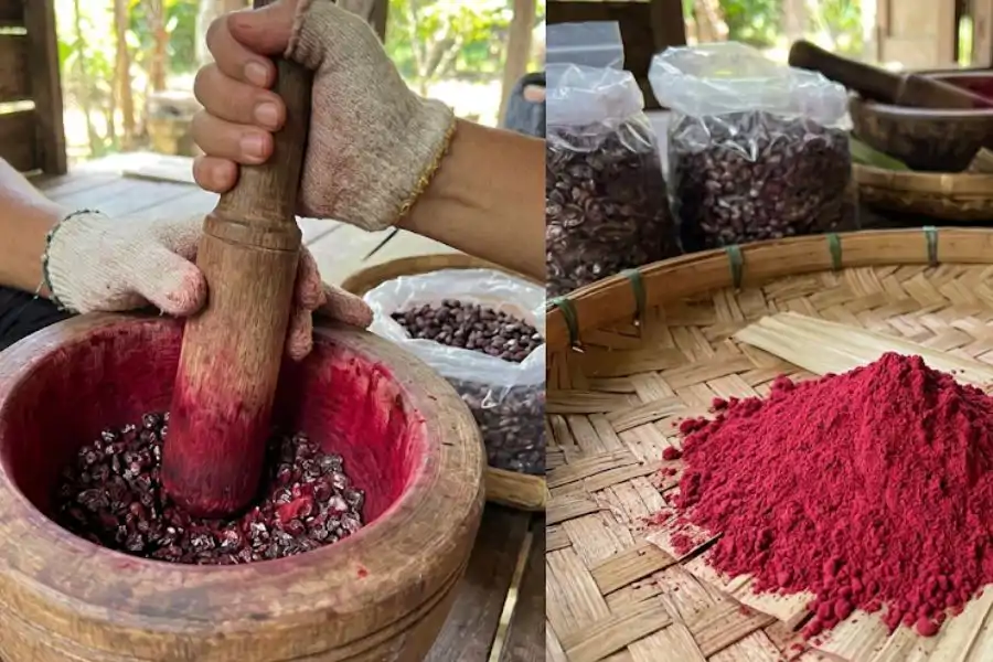 Ekstrak karmin daripada serangga cochineal digunakan sebagai pewarna merah dalam pelbagai produk makanan.
