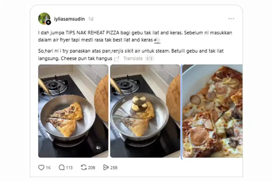 Perkongsia tersebut di laman Threads.