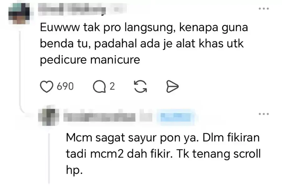 Antara komen netizen yang tidak berpuas hati dengan kejadian tersebut.