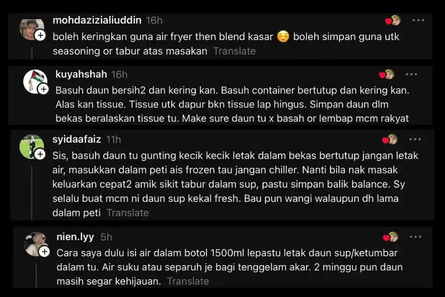 Antara komen netizen di Thraeds.