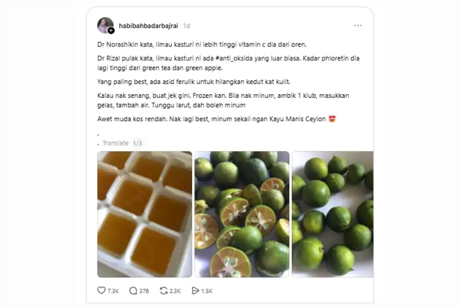 Perkongsian tersebut di laman Threads.
