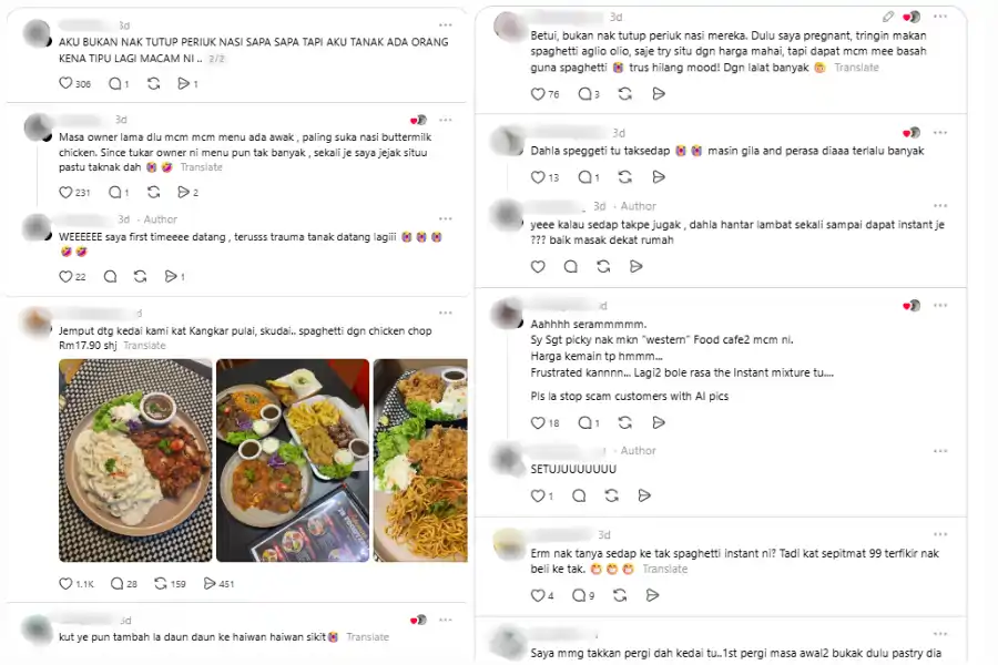 Komen netizen di laman Threads.