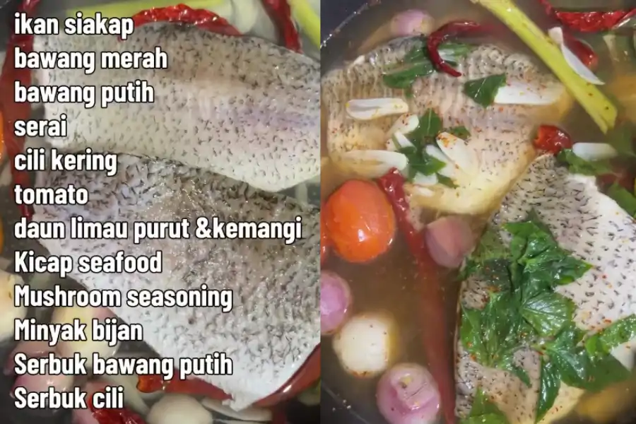 Perkongsian resipi menerusi laman Threads.