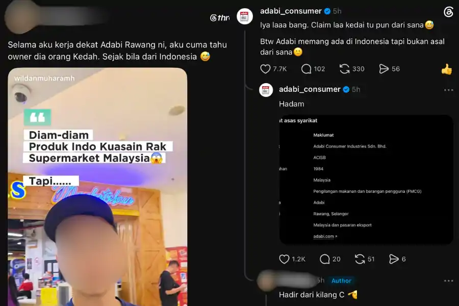 Adabi turut memberikan respons terhadap hantaran berkenaan.