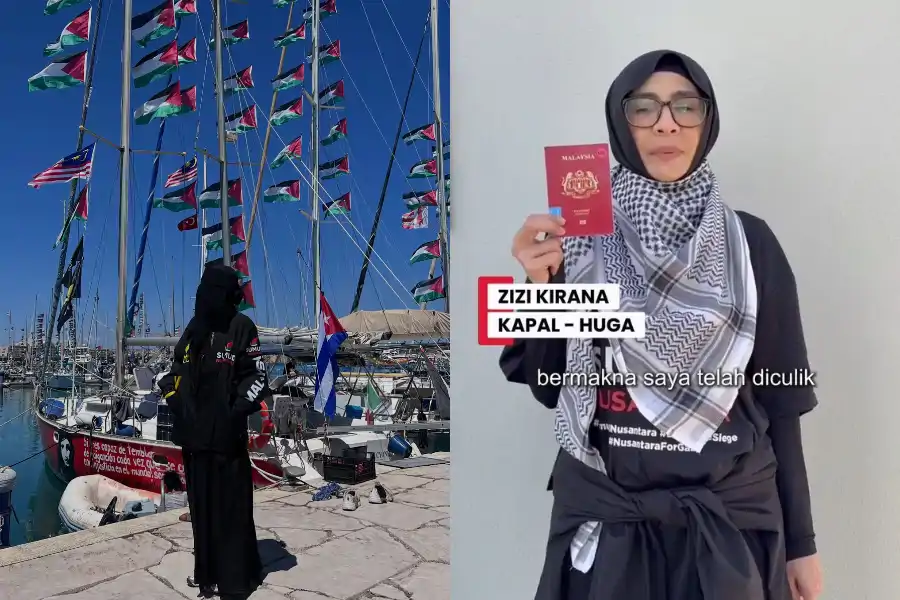 Zizi sempat berkongsi masakan nasi goreng Cina semasa dalam pelayaran ke Gaza.