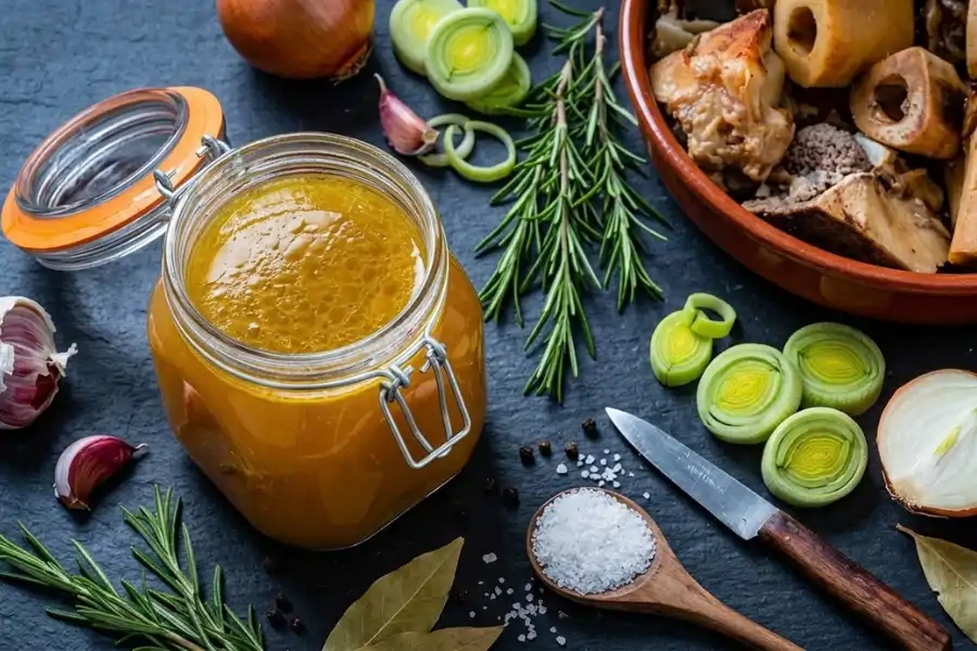 Bone broth mengandungi nutrien seperti kolagen, gelatin, kalsium dan asid amino.