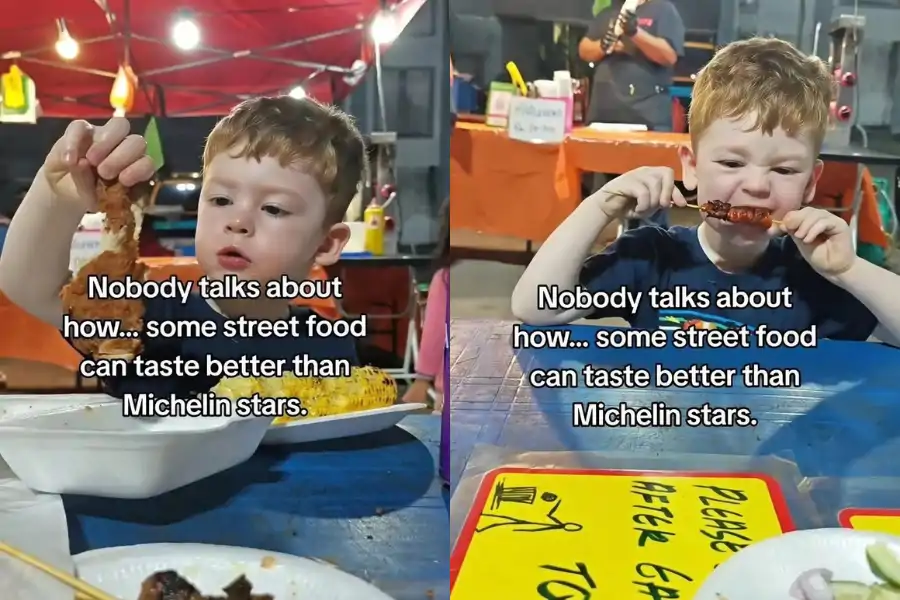 Antara makanan kegemaran Axel termasuk sate.