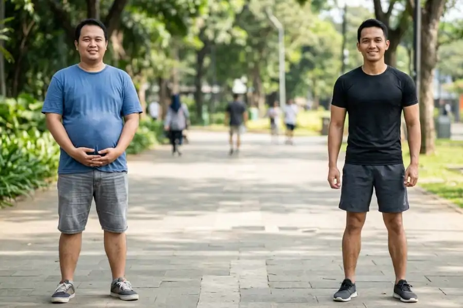 Mendapatkan perut kempis tidak terjadi dalam waktu singkat.