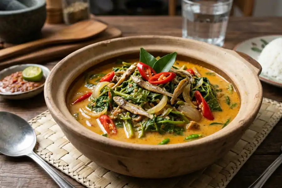 Masak pucuk betik dengan bahan masakan yang boleh menaikkan rasa.