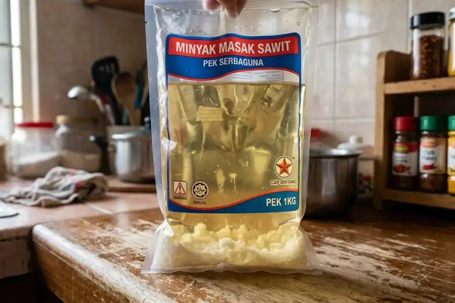 Mendakan putih pada minyak masak paket bukan disebabkan kualiti rendah atau minyak rosak.