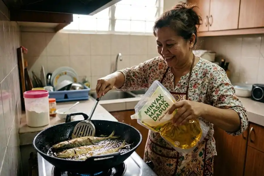 Minyak paket dianggap kurang berkualiti berbanding minyak dalam botol adalah tidak tepat.