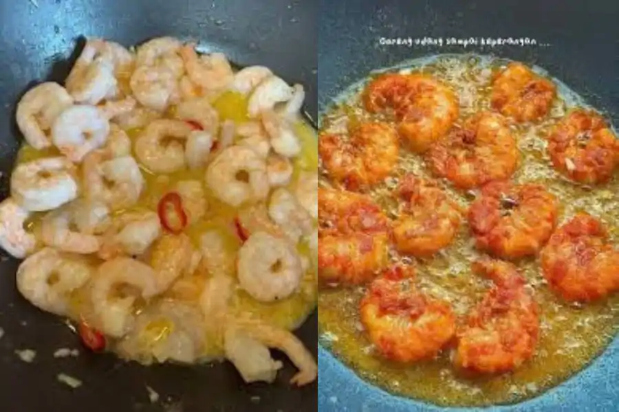 Seorang wanita berkongsi resipi udang butter yang mudah dan menyelerakan.