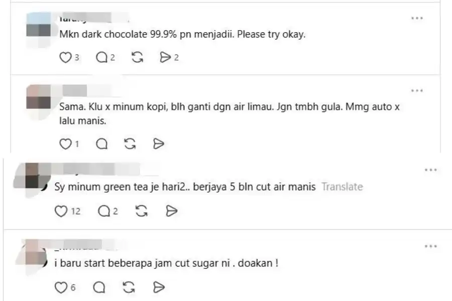 Beberapa pengguna Threads turut berkongsi cara masing-masing.