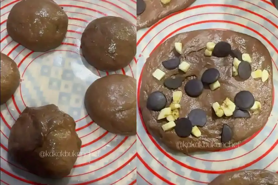 Mudahnya buat roti coklat berinti pisang di rumah tanpa mesin penguli.