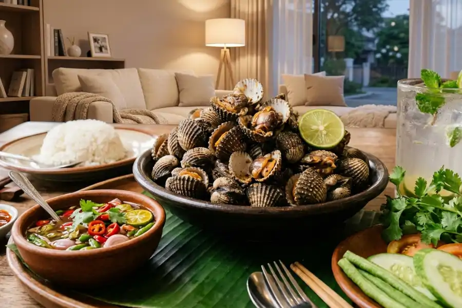 Isi kerang juga manis dan segar.