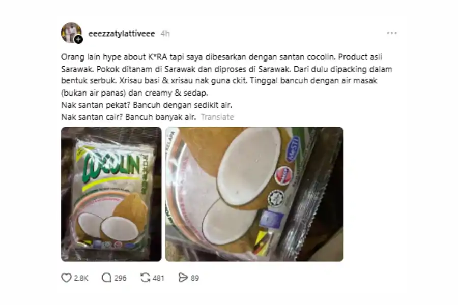 Perkongsian di laman Threads.