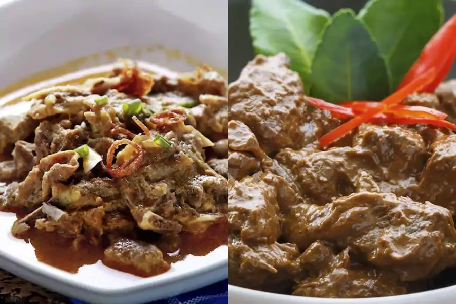 Hidangan indonesia iaitu gulai dan rendang masing-masing tempat ketujuh dan ke-11.