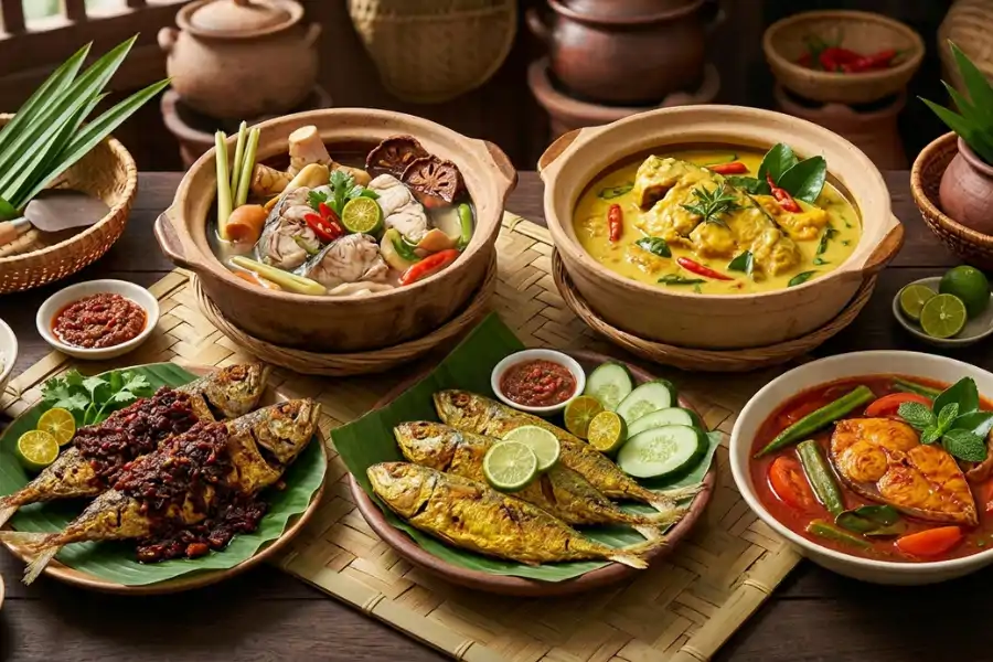Antara pilihan masakan menggunakan ikan tempatan.