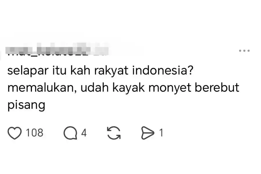Netizen anggap kejadian tersebut memalukan negara.