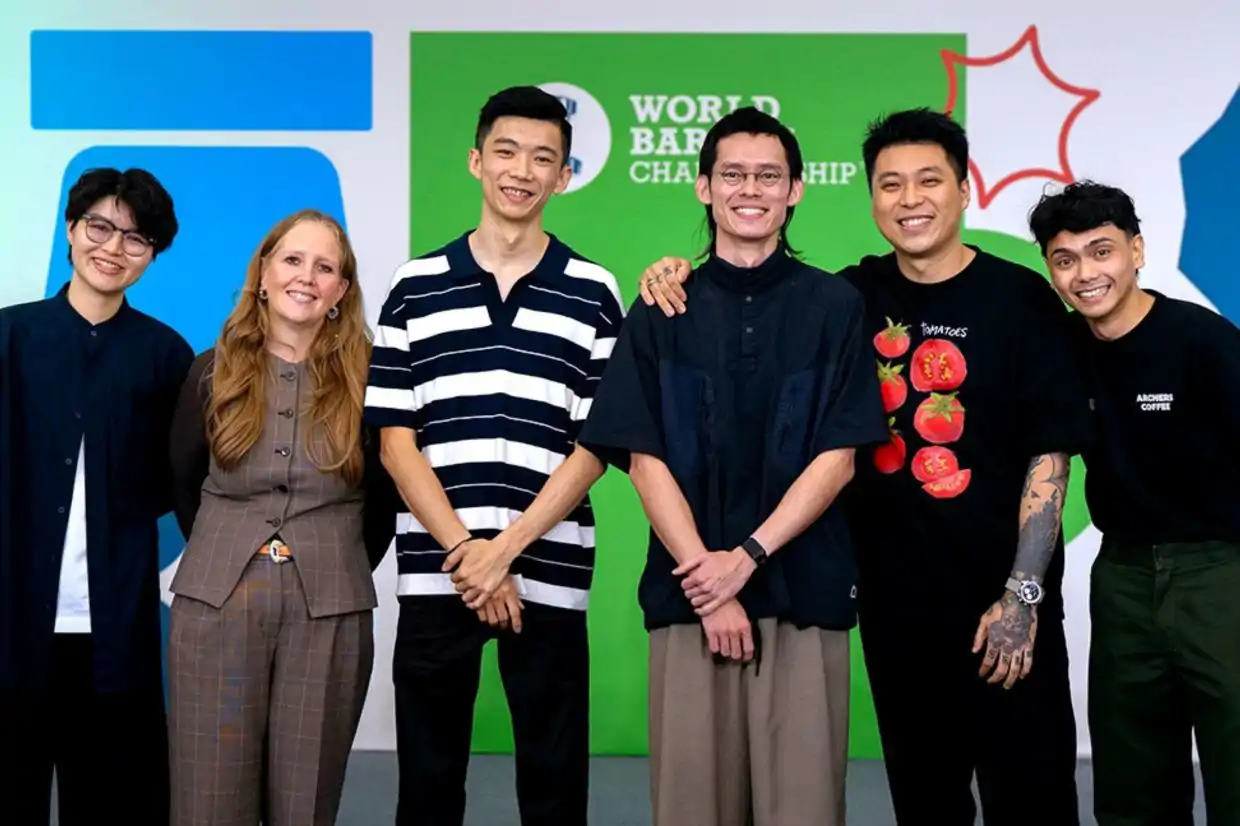 Shing Win bersama lima lagi finalis Kejohanan Barista Dunia 2026.