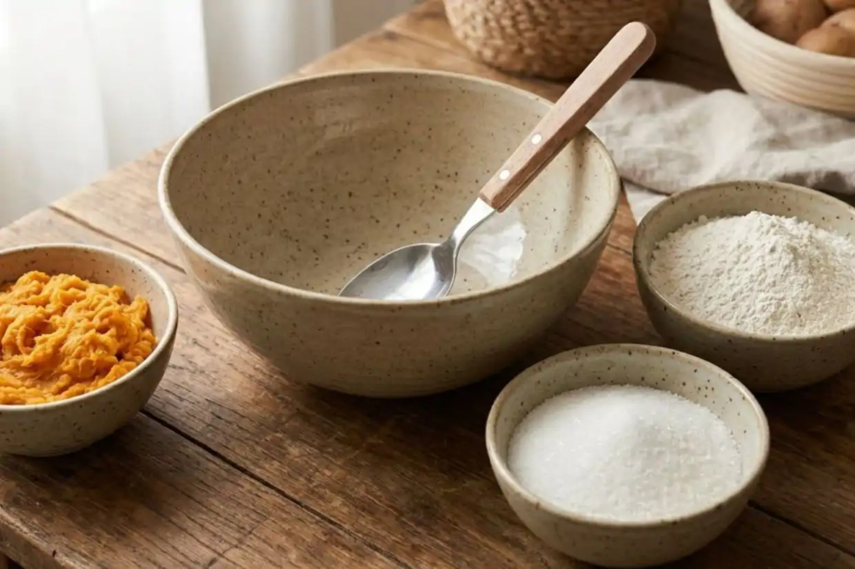 Antara bahan yang digunakan untuk membuat kuih keria.