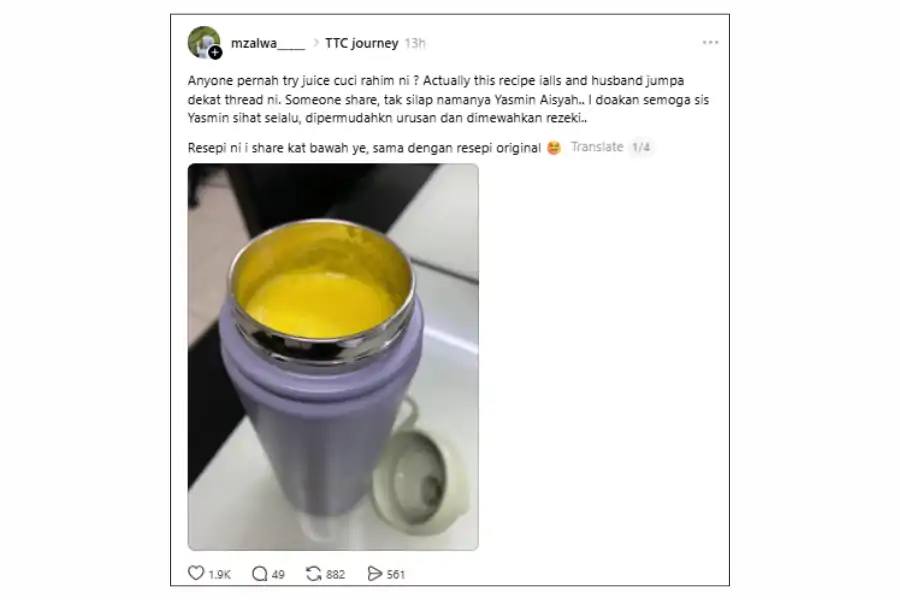 Komen netizen di laman Threads.