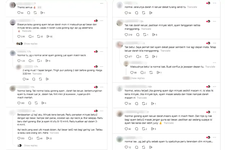 Komen netizen di laman Threads.