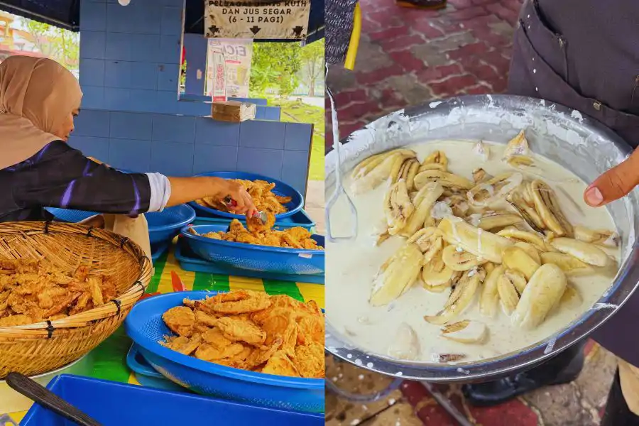 Pisang goreng dihasilkan menggunakan bancuhan rahsia memikat selera pelanggan.