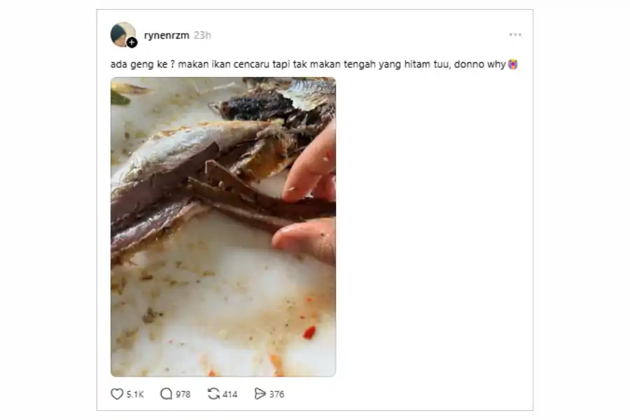 Perkongsian di laman Threads.