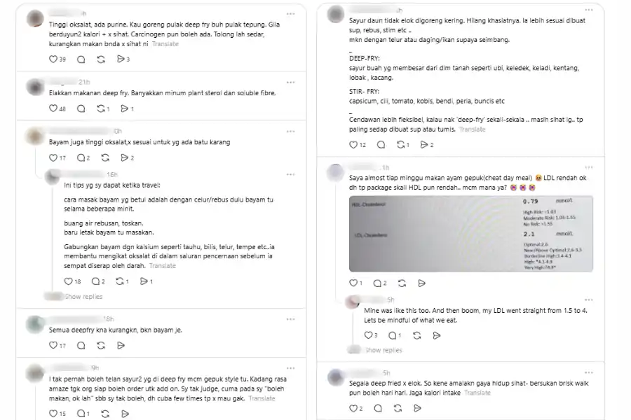 Komen netizen di laman Threads.