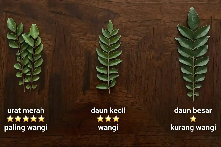 Tiga jenis daun kari yang perlu diketahui.